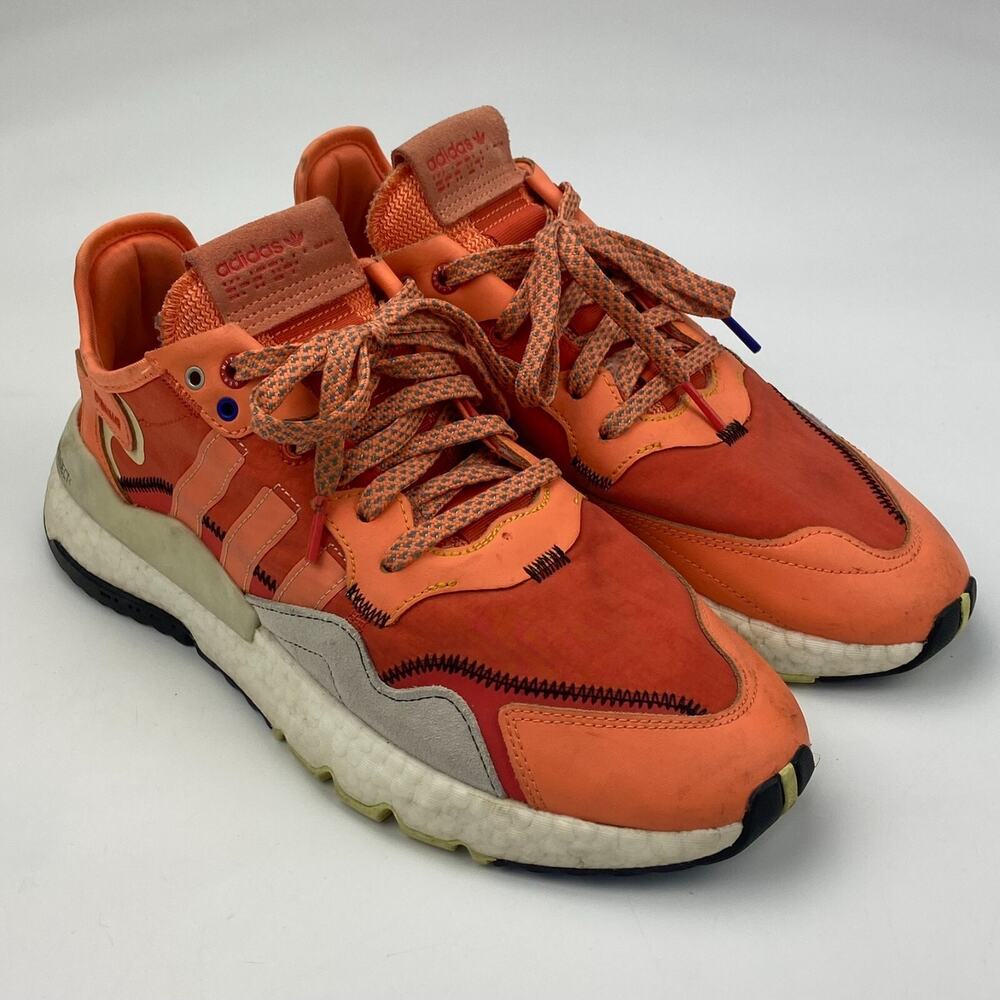 Adidas Nite Jogger Orange Size Men's 9.5 Sneakers Shoes EF5404